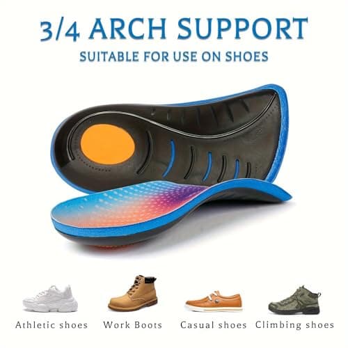 Orthotic Insoles for Plantar Fasciitis, Flat Feet, Over-Pronation, Heel Spur