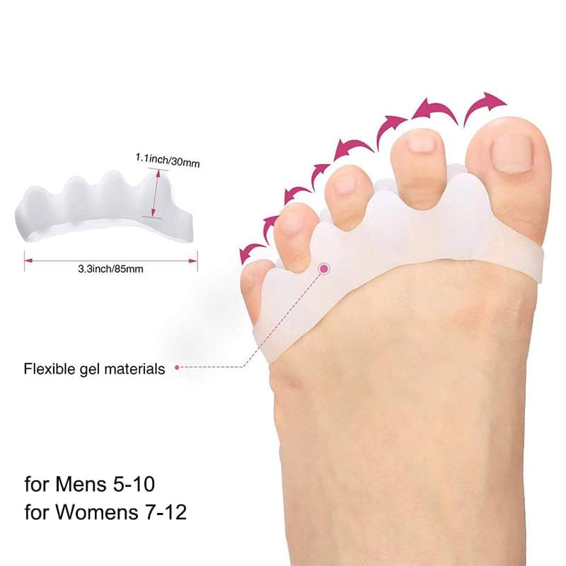Toe Separators for Improved Alignment and Natural Shape - Ideal for Men and Women