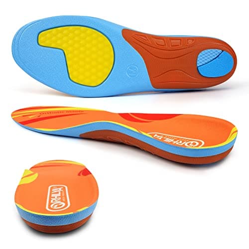 Orthopedic Gel Inserts for Flat Feet Pain Relief Men Women M — Orange