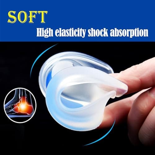 4 Pack Gel Heel Cups for Men's & Women's Sport Traction Shock Absorption
