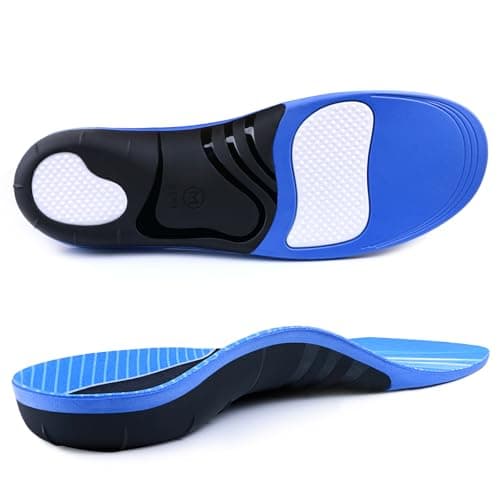 Yhsvie Heavy Duty Arch Support Insoles for Men & Women - Flat Feet, Plantar Fasciitis Relief, Standing All Day-L