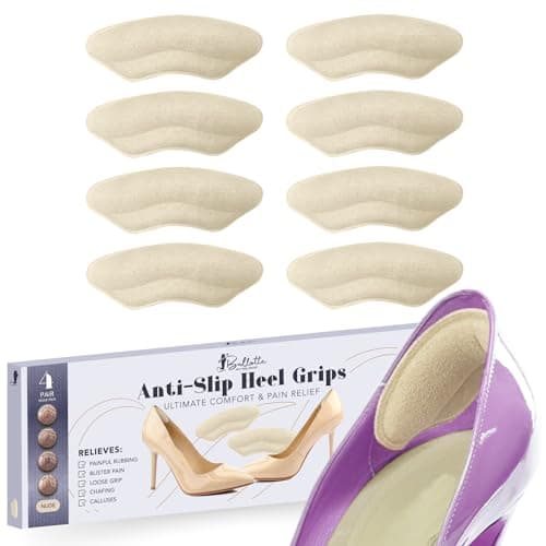 Ballotte Soft Silicone Heel Protectors, Alleviates Slipping & Discomfort (8-Pack Multicolor) — Heel Rounded (8 Pack)