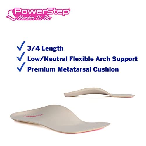 Slenderfit 3/4 Insoles for High Heels, Women's Arch Support Shoe Inserts