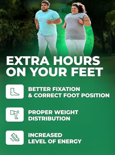 High Arch Support Insoles for Flat Feet - Men Women 220+ lbs, Standing All Day