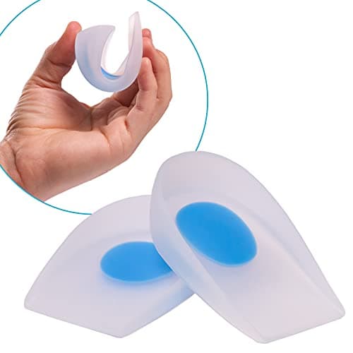 BraceAbility Heel Spur Cups | Medical-Grade Silicone Plantar Fasciitis Cushions & Gel Foot Orthotics (Pair - X-Large)