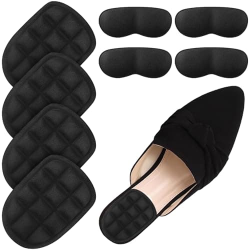 High Heel Pain Relief Cushions, Plantar Fasciitis Inserts (2 Pairs) — Black-a