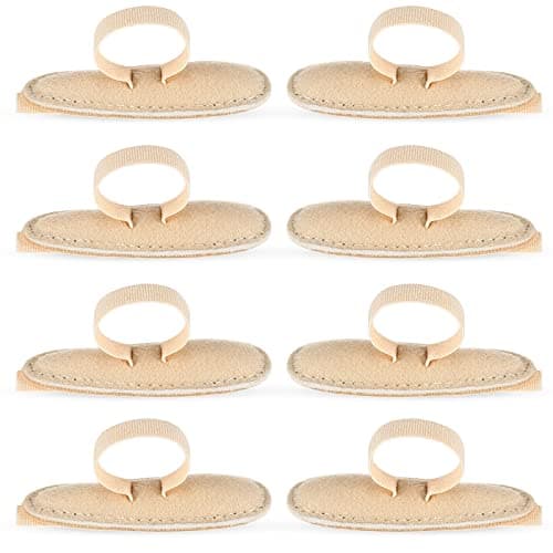 8-Piece Hammer Toe Cushion Set for Relieving Pressure on Calluses and Hammer Toes - Medium Size, Beige Color