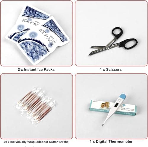 YIDERBO Portable Red First Aid Kit 299PCS Multi-Purpose Survival Gear Outdoor Yarding