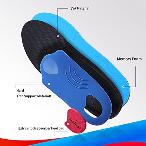 Walkomfy Heavy Duty Plantar Fasciitis Pain Relief Orthotics for Men & Women