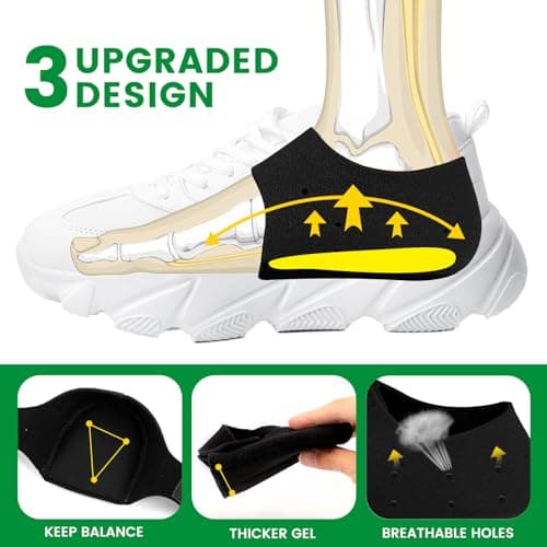 Heel Protectors for Plantar Fasciitis Pain Relief - Bukihome Gel Cups for Men and Women