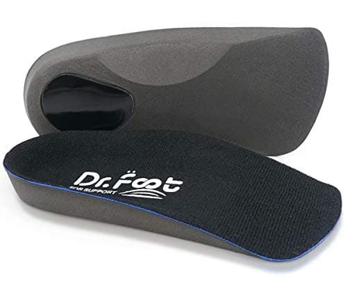 Dr. Foot's 3/4 Length Orthotic Inserts for Flat Feet & Over-Pronation (Large)