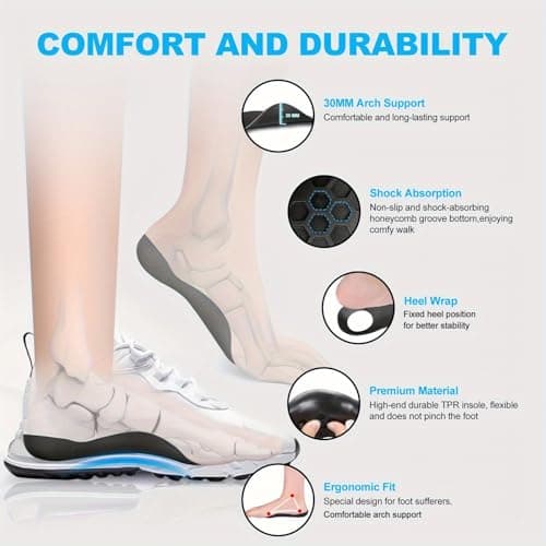 Plantar Fasciitis Relief Arch Supports for Flat Feet, X/O Leg Correction, Comfortable Foot Care