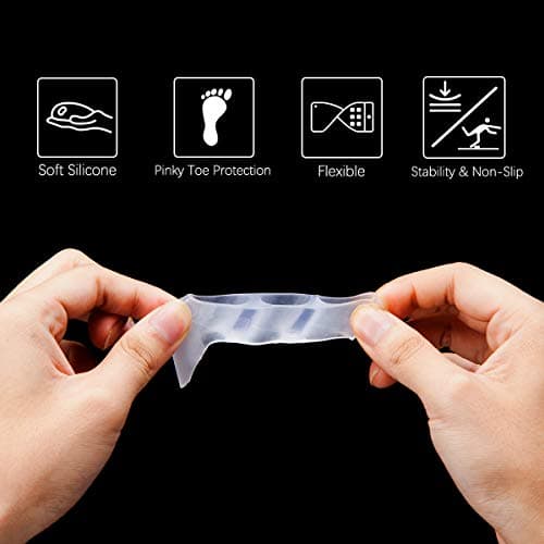 Pinkie Toe Separators for Foot Pain Relief - 3 Loop Design, 6 Pieces/3 Pairs