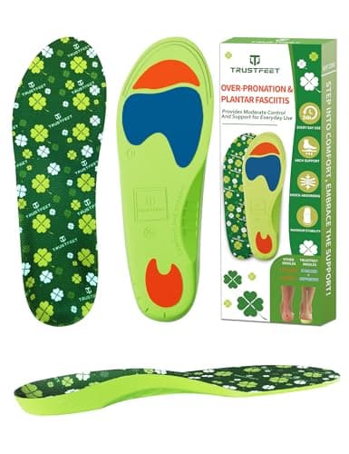 XXL Orthotic Insoles for Plantar Fasciitis and Over-Pronation Relief — Mixed（green）shoe Insoles