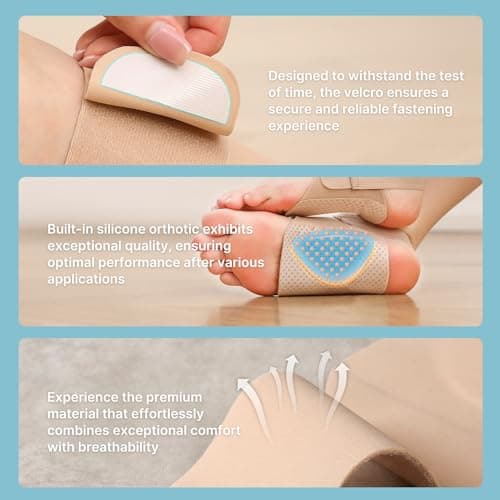 Upgraded Non-Slip Arch Support Inserts for Plantar Fasciitis Relief - Adjustable with Gel Pads for Flat Feet and High Ar