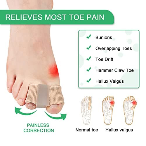 Toe Separators with 2 Loops for Bunion Pain Relief - 1 Pair
