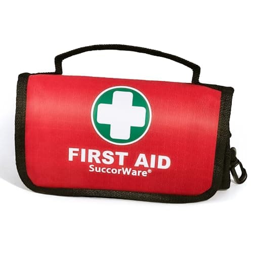 Small 100-Piece First Aid Kit for Home, Camping, and Outdoors