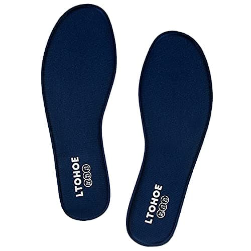 Memory Foam Shoe Insoles for Men's Work, Running & Hiking Boots, US Size 11 — Women Navy-6mm