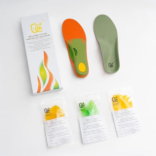 Adjustable Arch Support Insoles for Plantar Fasciitis, 4 Pairs Replacement Inserts, Left and Right Feet, All Day Orthoti