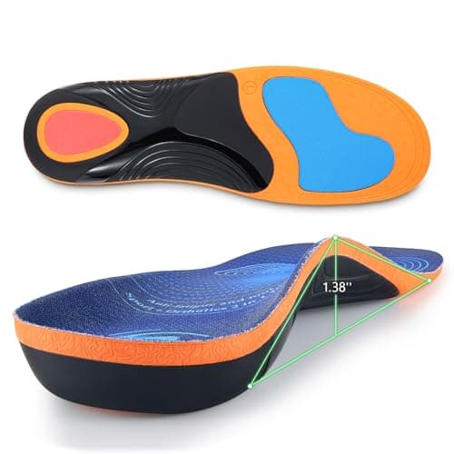Arch Support Insoles for Men Women | Plantar Fasciitis Relief | 220Lbs | Running Walking Sneakers Work Boots