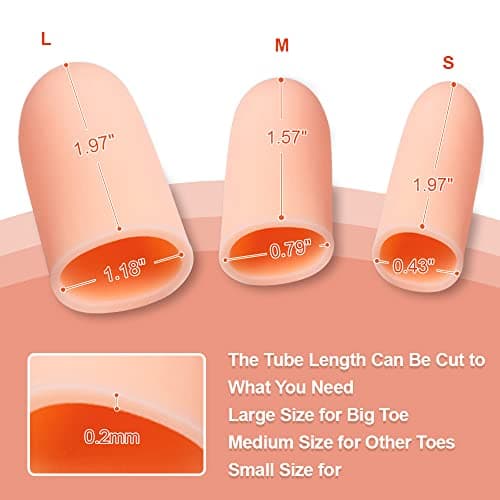Bukihome Toe Protectors, Silicone Pain Relief for Corns and Blisters (6L+6M+4S)