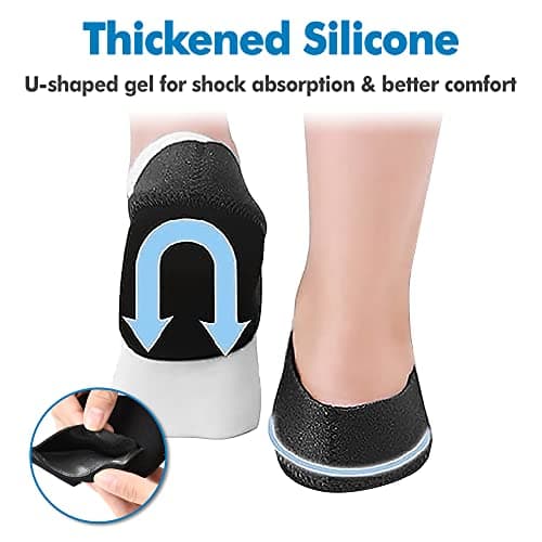 Heel Protectors for Foot Pain Relief - 2PCS Silicone Cushions for Plantar Fasciitis