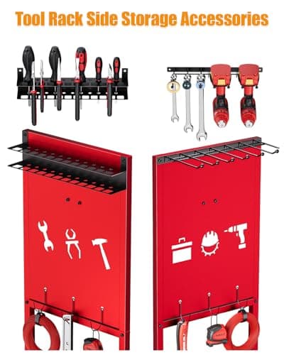 Heavy-Duty Power Tool Storage Cart with Wheels - Large Rolling Organizer for Garage