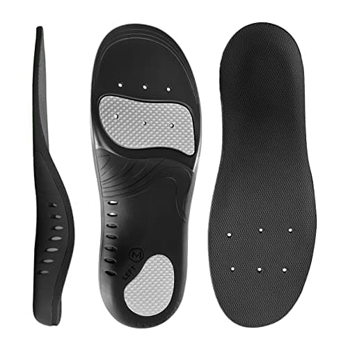 High Arch Support Insoles for Men and Women — Black