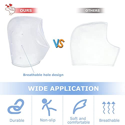 Gel Heel Protectors for Plantar Fasciitis Relief (White)