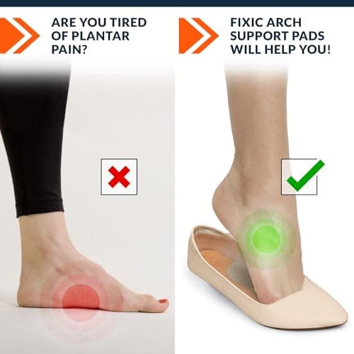 Fixic Self-Adhesive Arch Support Inserts - Flat Feet Corrector - 2 Pairs Set