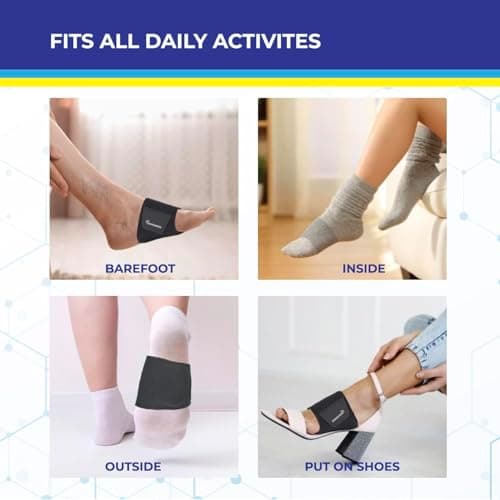 Arch Support Inserts: Flat, High Arch & Plantar Fasciitis Relief - 2 Pack