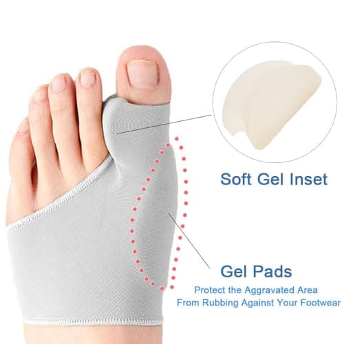 RooRuns Gray Bunion Corrector - 36-38, 2 Pairs