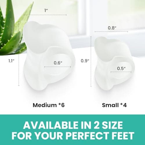 Welnove Toe Separator for Overlapping Toes & Hammer Toes (2M, 1S)