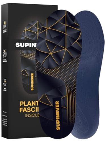 High Arch Support Plantar Fasciitis Insoles for Work Boots and Shoes (XL) — Black