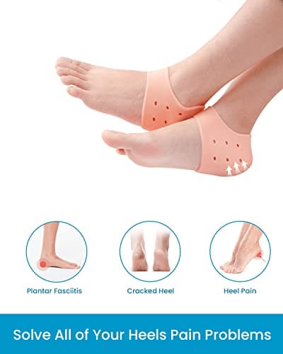 Sumiwish 6 PCS Thick Heel Cushions for Pain Relief, Plantar Fasciitis & Heel Spurs