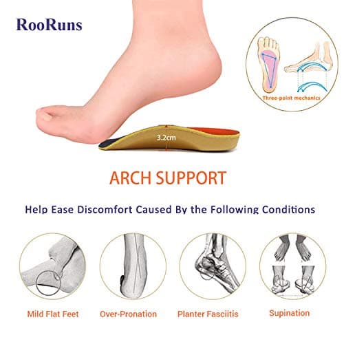Plantar Fasciitis Insoles for Men and Women with Metatarsal Pads and Arch Support