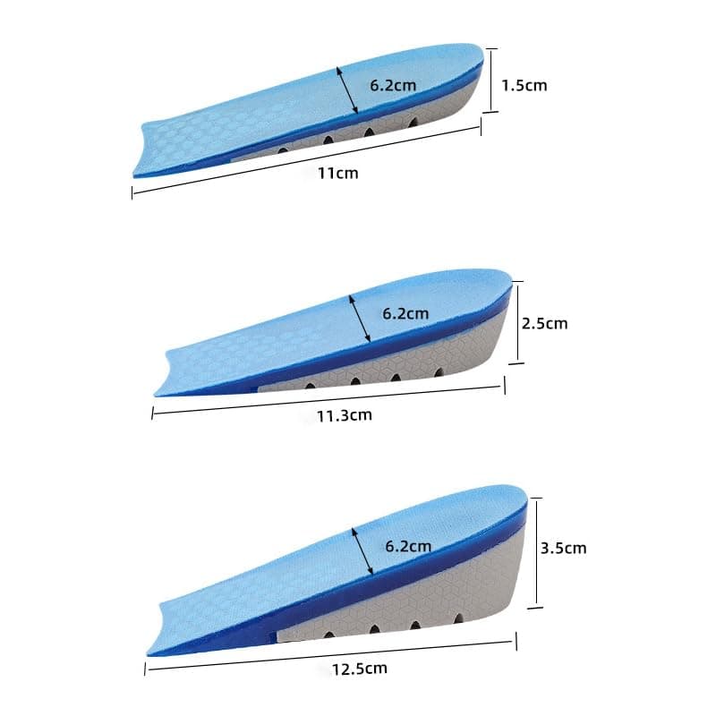 RooRuns Instant Height Boost Insoles - Discreet 1-3cm Lift