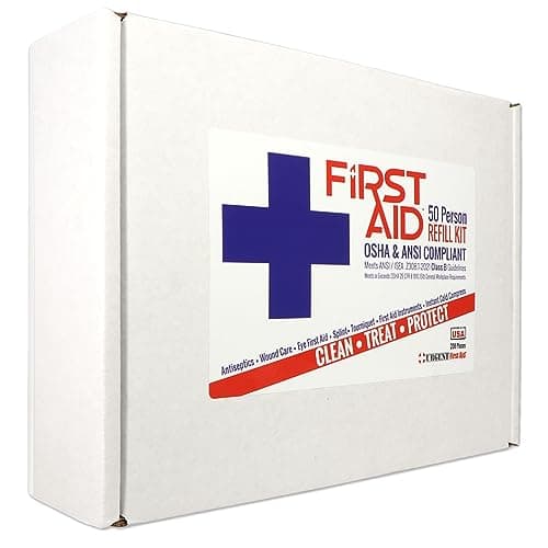 ANSI 2021 Class B First Aid Kit Refill, 50 Person, 208 Pieces