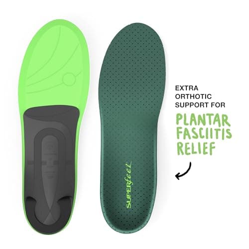 Superfeet Casual Pain Relief Insoles for Plantar Fasciitis - Trim-to-Fit Arch Support - 7.5-9 Men / 8.5-10 Women