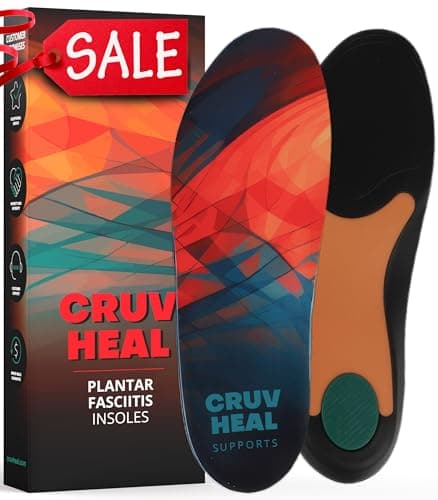 Work Orthotic Insoles - Anti-Fatigue Arch Support for Men & Women - Relieve Foot Pain - Flat Feet & Plantar Fasciitis — Orange
