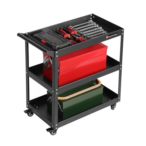 TANKSTORM 3-Tire Rolling Service Cart, IndustrialGrade TQ112