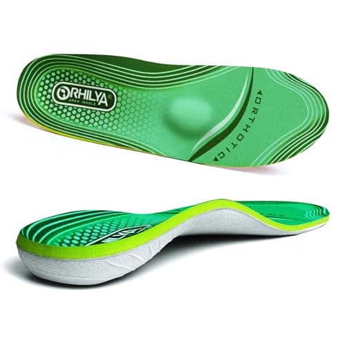 High-Arch Support Inserts for Plantar Fasciitis Relief & Metatarsal Pain, 260mm Size 7