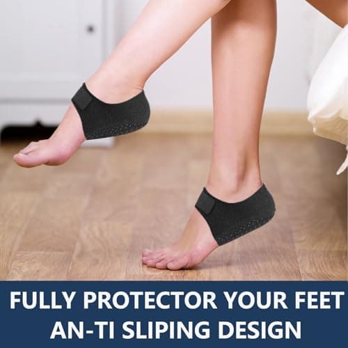 Anti-Slip Plantar Fasciitis Heel Protectors - Gel Cushion Pads (Size S)