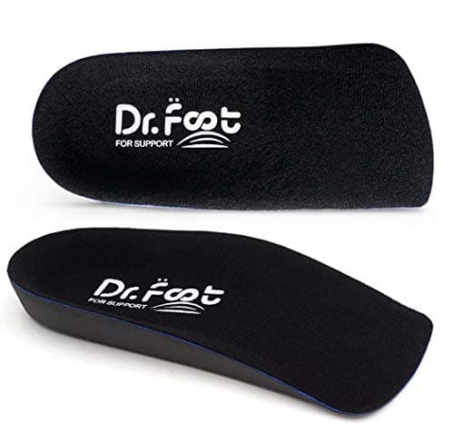 Dr. Foot's X-Large 3/4 Length Orthotic Inserts for Flat Feet & Heel Spurs