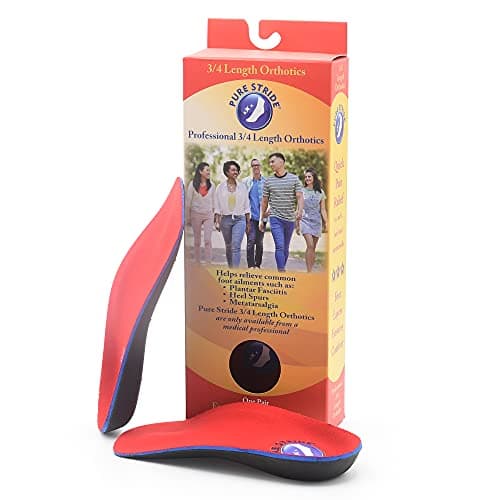 Pure Stride Professional 3/4 Length Orthotics for Men's 12-13 / Women's 14-15 - Arch, Heel & Metatarsal Support