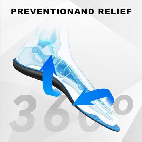 Plantar Fasciitis Foot Insoles for High and Flat Arch Support | Men's 9-9 1/2 | Women's 11-11 1/2