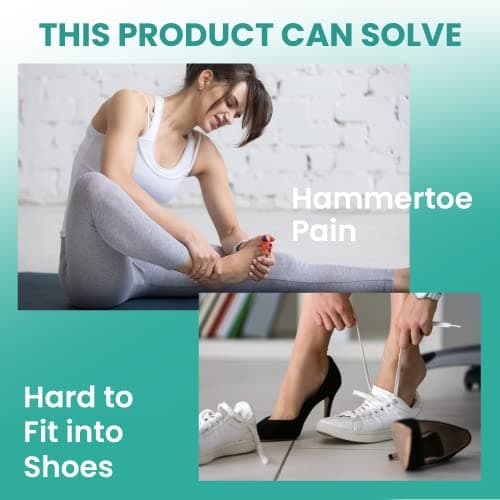 Hammertoe Corrector for Women and Men - Toe Straightener for Curled Toes, Broken Toe, Bunion - 3 Sizes Available