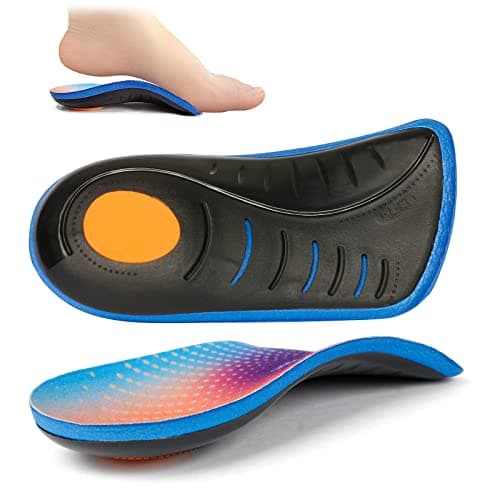 High Arch Support Insoles for Plantar Fasciitis, Flat Feet, Over-Pronation, Heel Pain, Men and Women