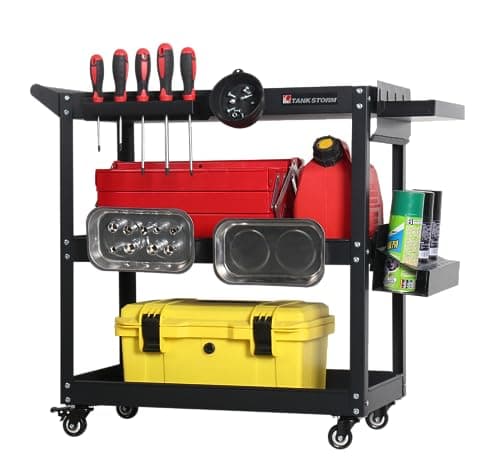 TANKSTORM 3-Tire Rolling Service Cart, IndustrialGrade TQ112