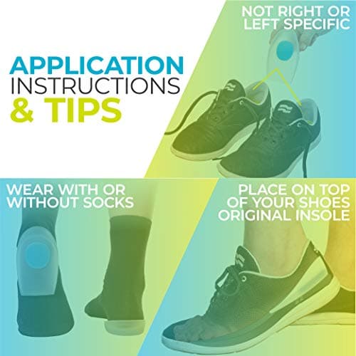 BraceAbility Heel Spur Cups | Medical-Grade Silicone Plantar Fasciitis Cushions & Gel Foot Orthotics (Pair - X-Large)